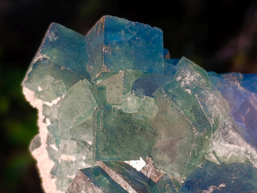 Natural Green Cubic Fluorite Specimens x 4 From Mandrosonoro, Madagascar - Toprock Gemstones and Minerals 