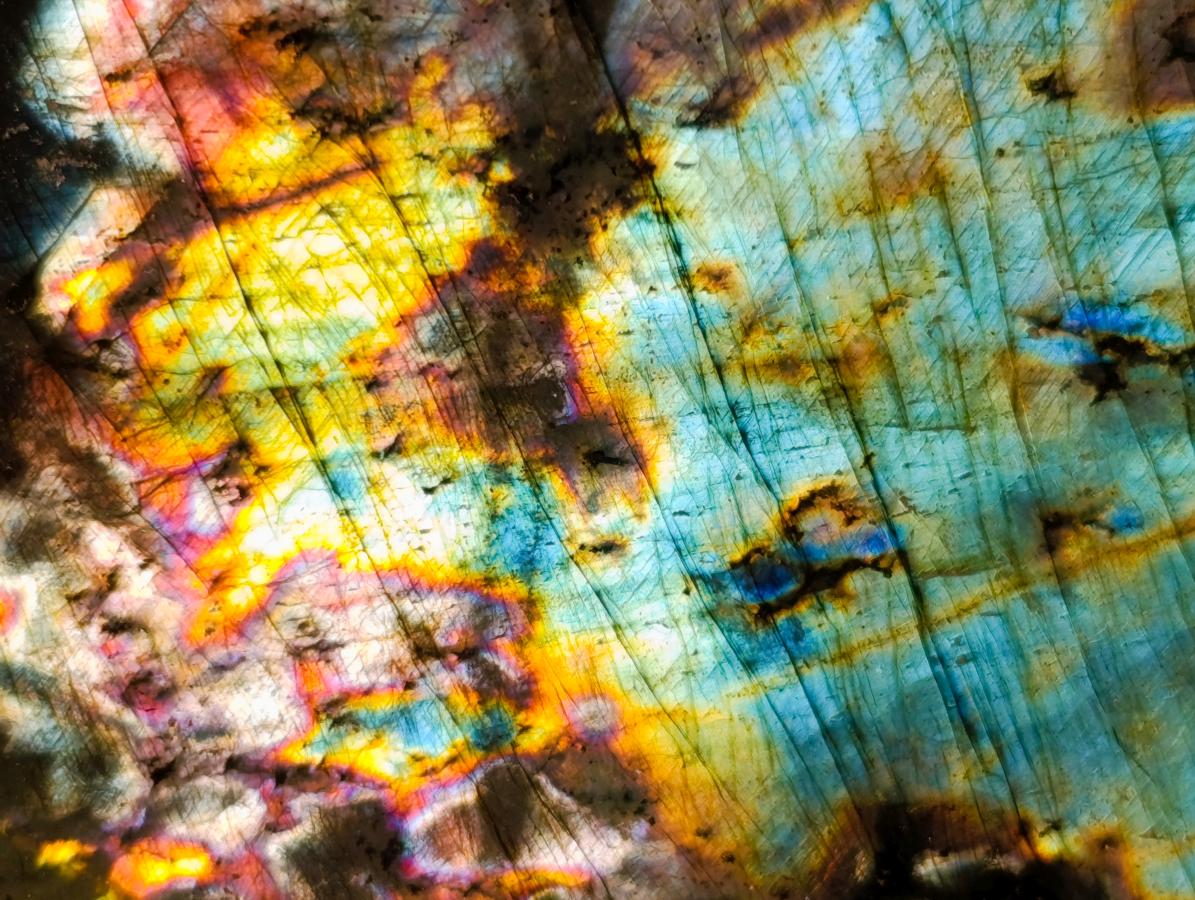 Polished Spectrolite Labradorite Standing Display Pieces x 6 From Madagascar - Toprock Gemstones and Minerals 