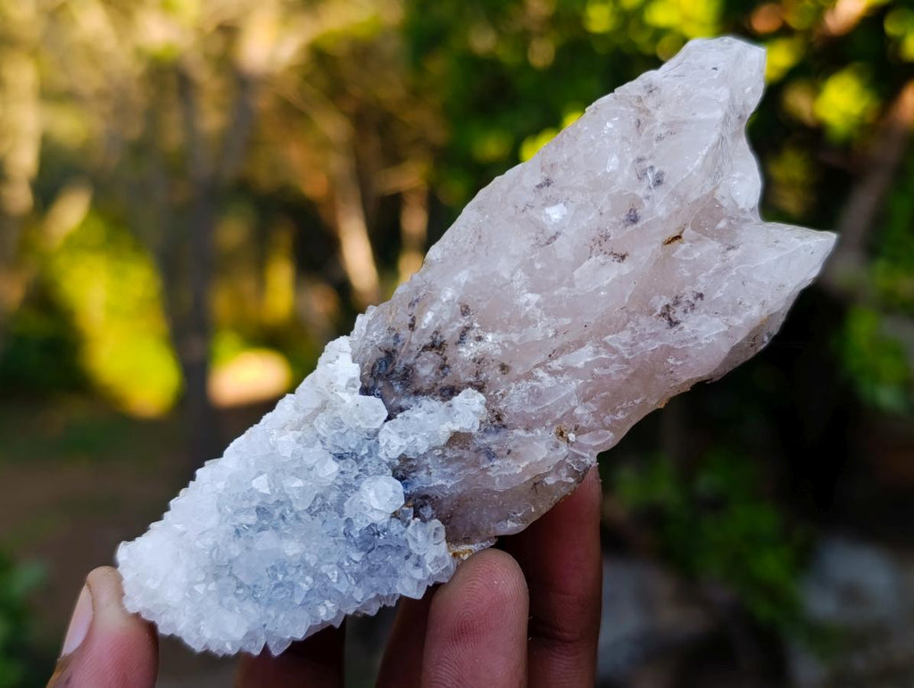 Natural Drusy Quartz Coated Calcite Pseudomorph Crystal Specimens x 17 From Albert's Mountain, Lesotho - Toprock Gemstones and Minerals 