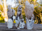 Natural Drusy Quartz Coated Calcite Pseudomorph Crystal Specimens x 17 From Albert's Mountain, Lesotho - Toprock Gemstones and Minerals 
