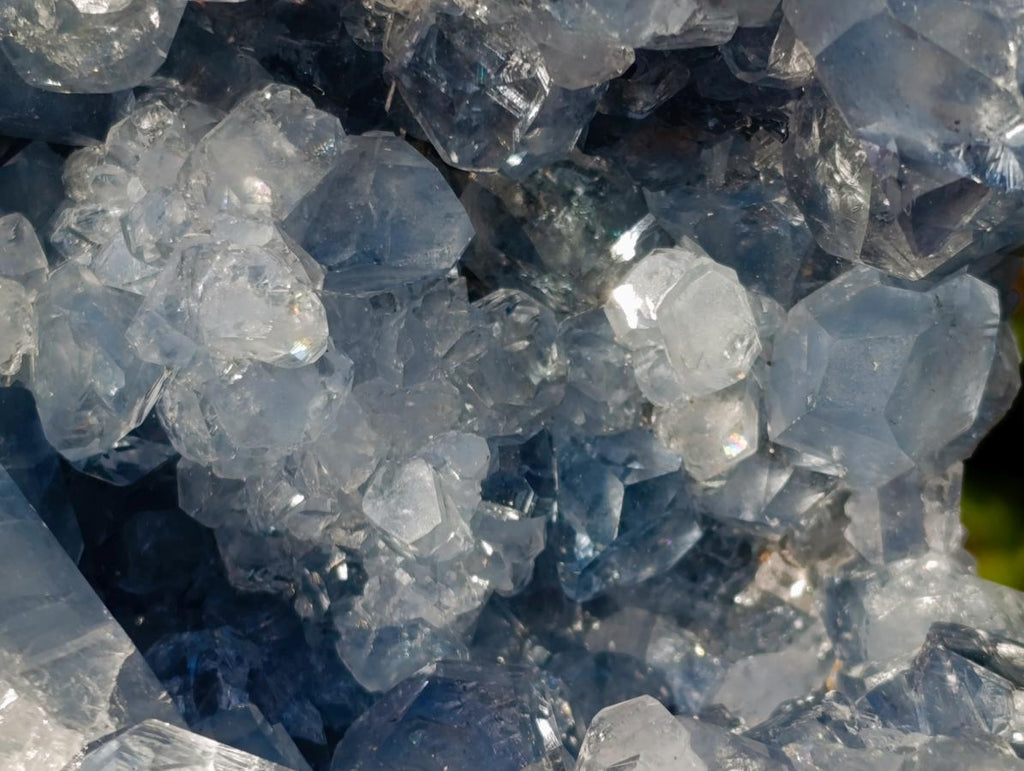 Natural Blue Celestite Geode Specimens x 2 From Sakoany, Madagascar - Toprock Gemstones and Minerals 