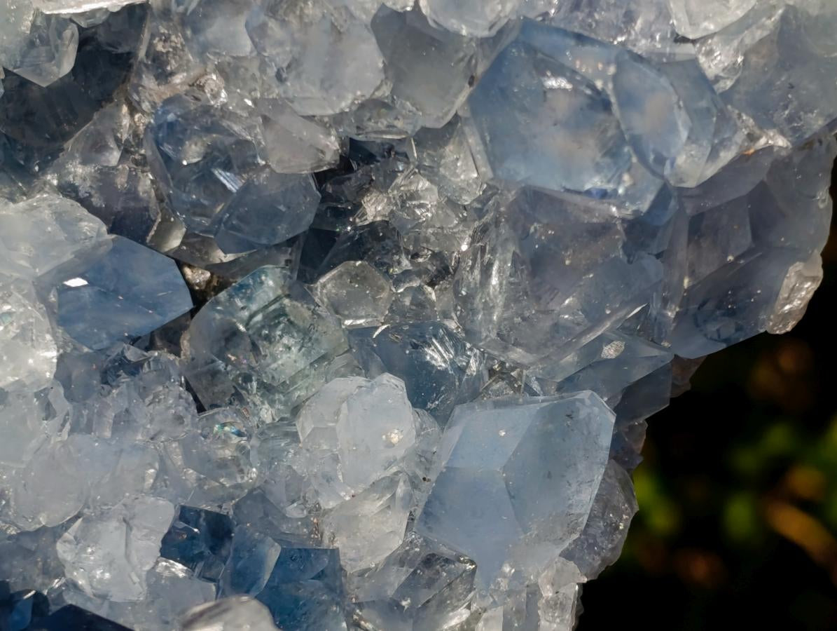 Natural Blue Celestite Geode Specimens x 2 From Sakoany, Madagascar - Toprock Gemstones and Minerals 