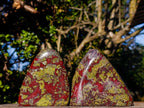 Polished Bastite Dragonsblood Stone Standing Display Pieces x 2 From Tshipise, South Africa - Toprock Gemstones and Minerals 