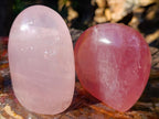 Polished Gemmy Rose Quartz Standing Display Pieces x 2 From Madagascar - Toprock Gemstones and Minerals 