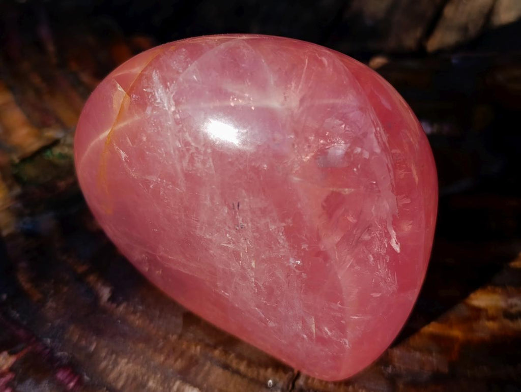 Polished Gemmy Rose Quartz Standing Display Pieces x 2 From Madagascar - Toprock Gemstones and Minerals 