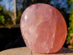 Polished Gemmy Rose Quartz Standing Display Pieces x 2 From Madagascar - Toprock Gemstones and Minerals 