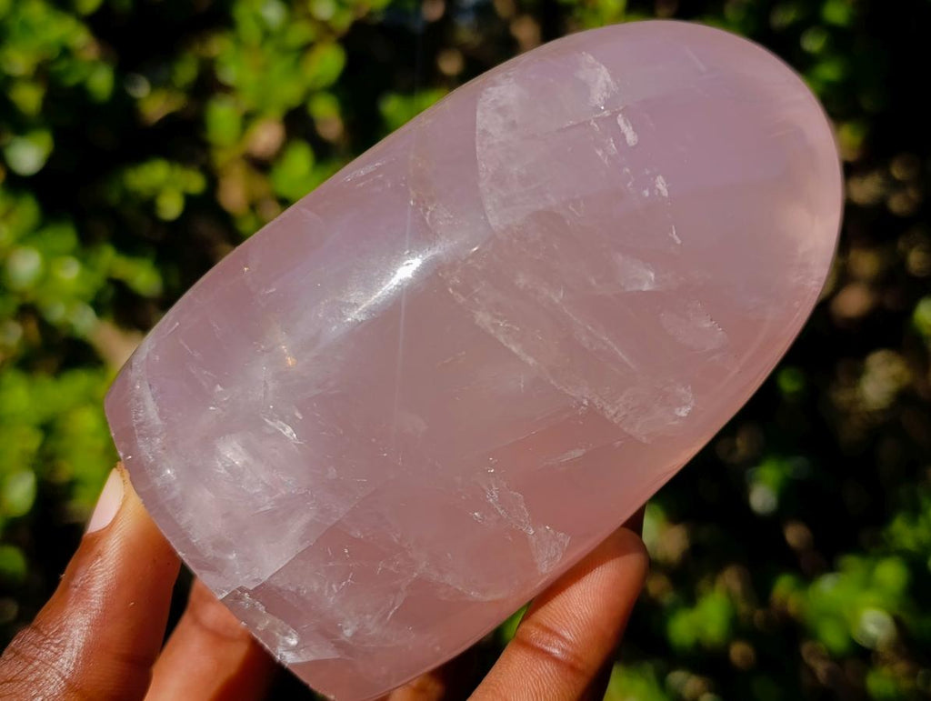 Polished Gemmy Rose Quartz Standing Display Pieces x 2 From Madagascar - Toprock Gemstones and Minerals 
