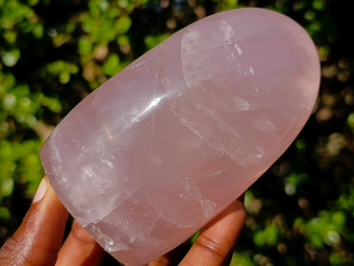 Polished Gemmy Rose Quartz Standing Display Pieces x 2 From Madagascar - Toprock Gemstones and Minerals 