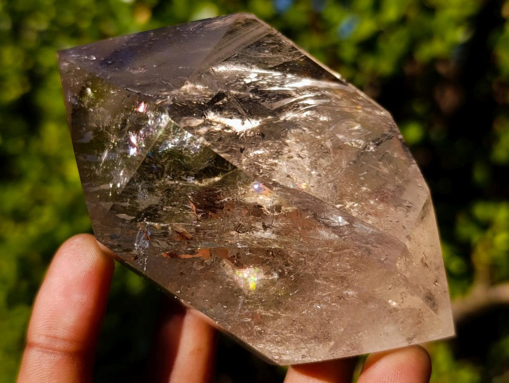 Polished Double Terminated Clear Quartz Crystals with Inclusions x 6 From Madagascar - Toprock Gemstones and Minerals 