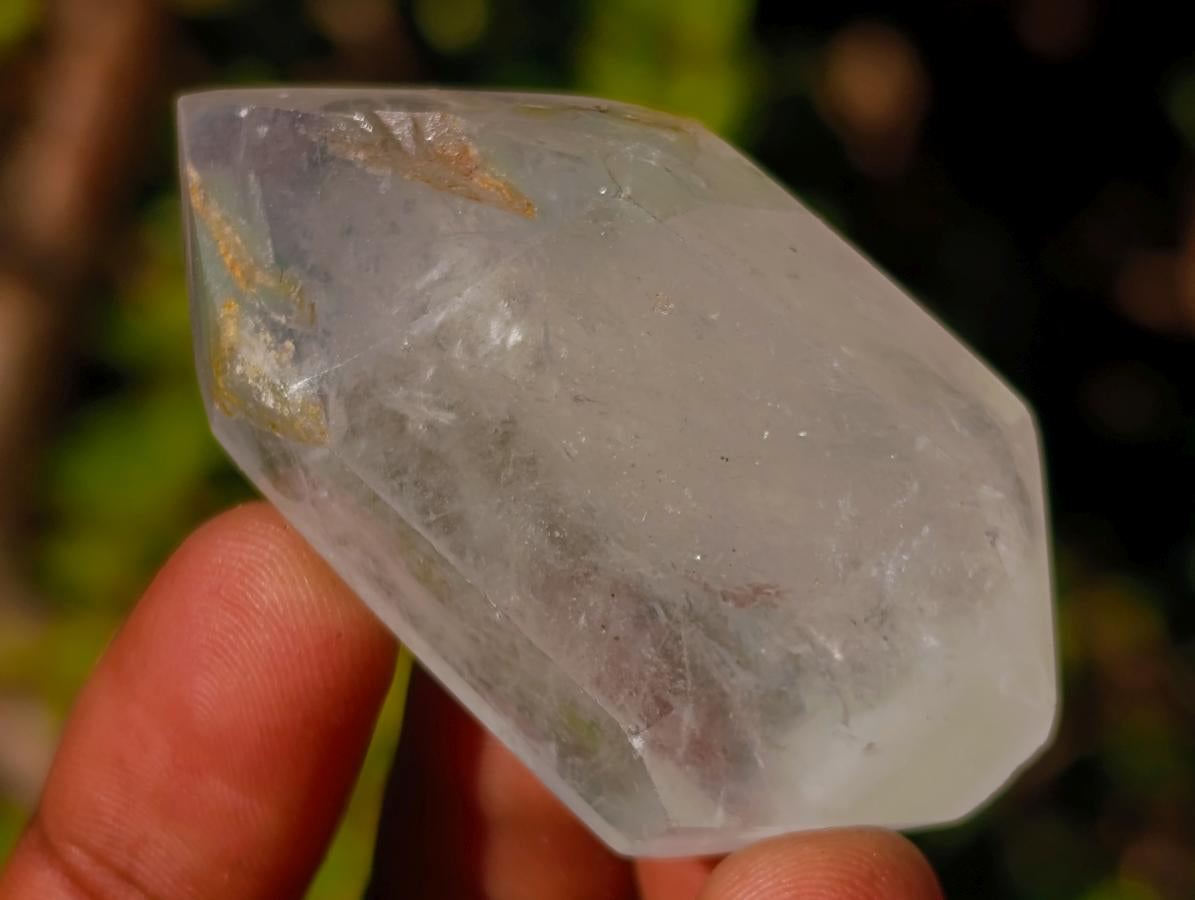 Polished Double Terminated Clear Quartz Crystals with Inclusions x 6 From Madagascar - Toprock Gemstones and Minerals 