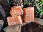 Natural Rhombohedral Sunset Orange Calcite Specimens x 24 From Spitzkop, Namibia - Toprock Gemstones and Minerals 