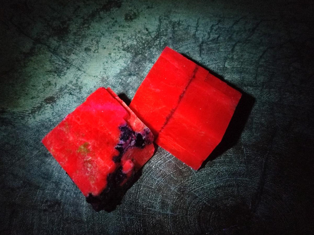 Natural Rhombohedral Sunset Orange Calcite Specimens x 24 From Spitzkop, Namibia - Toprock Gemstones and Minerals 