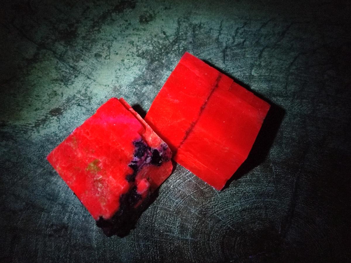 Natural Rhombohedral Sunset Orange Calcite Specimens x 24 From Spitzkop, Namibia - Toprock Gemstones and Minerals 
