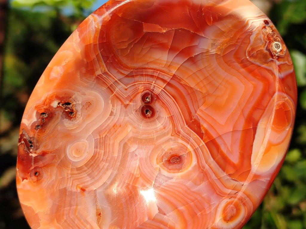 Polished Carnelian Agate Gemstone Bowls x 6 From Madagascar - Toprock Gemstones and Minerals 