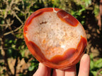 Polished Carnelian Agate Gemstone Bowls x 6 From Madagascar - Toprock Gemstones and Minerals 