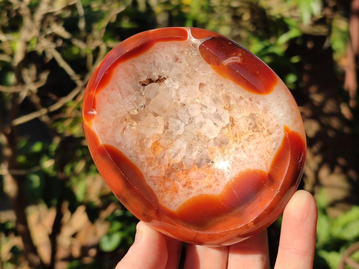 Polished Carnelian Agate Gemstone Bowls x 6 From Madagascar - Toprock Gemstones and Minerals 