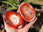 Polished Carnelian Agate Gemstone Bowls x 6 From Madagascar - Toprock Gemstones and Minerals 