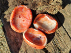 Polished Carnelian Agate Gemstone Bowls x 6 From Madagascar - Toprock Gemstones and Minerals 
