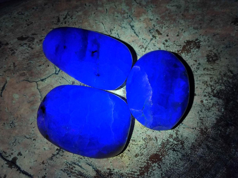 Polished Watermelon Fluorite Palm Stones x 12 From Uis, Namibia - Toprock Gemstones and Minerals 