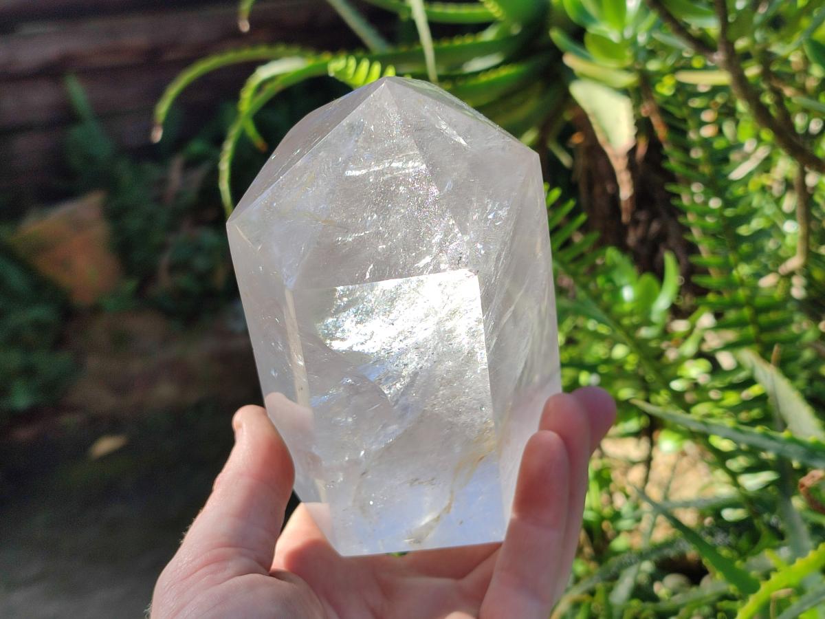Polished Large Clear Quartz Display Crystal x 1 From Madagascar - Toprock Gemstones and Minerals 