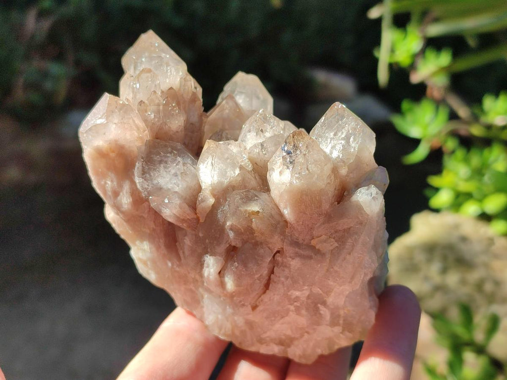 Natural Cascading White Phantom Smokey Luena Quartz Clusters x 4 From Luena, Congo - Toprock Gemstones and Minerals 