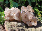 Natural Cascading White Phantom Smokey Luena Quartz Clusters x 4 From Luena, Congo - Toprock Gemstones and Minerals 
