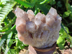 Natural Cascading White Phantom Smokey Luena Quartz Clusters x 4 From Luena, Congo - Toprock Gemstones and Minerals 