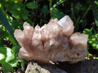 Natural Cascading White Phantom Smokey Luena Quartz Clusters x 4 From Luena, Congo - Toprock Gemstones and Minerals 