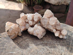 Natural Cascading White Phantom Smokey Luena Quartz Clusters x 4 From Luena, Congo - Toprock Gemstones and Minerals 