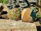 Polished Ocean Jasper Hearts x 6 From Northwest Coast, Madagascar - Toprock Gemstones and Minerals 