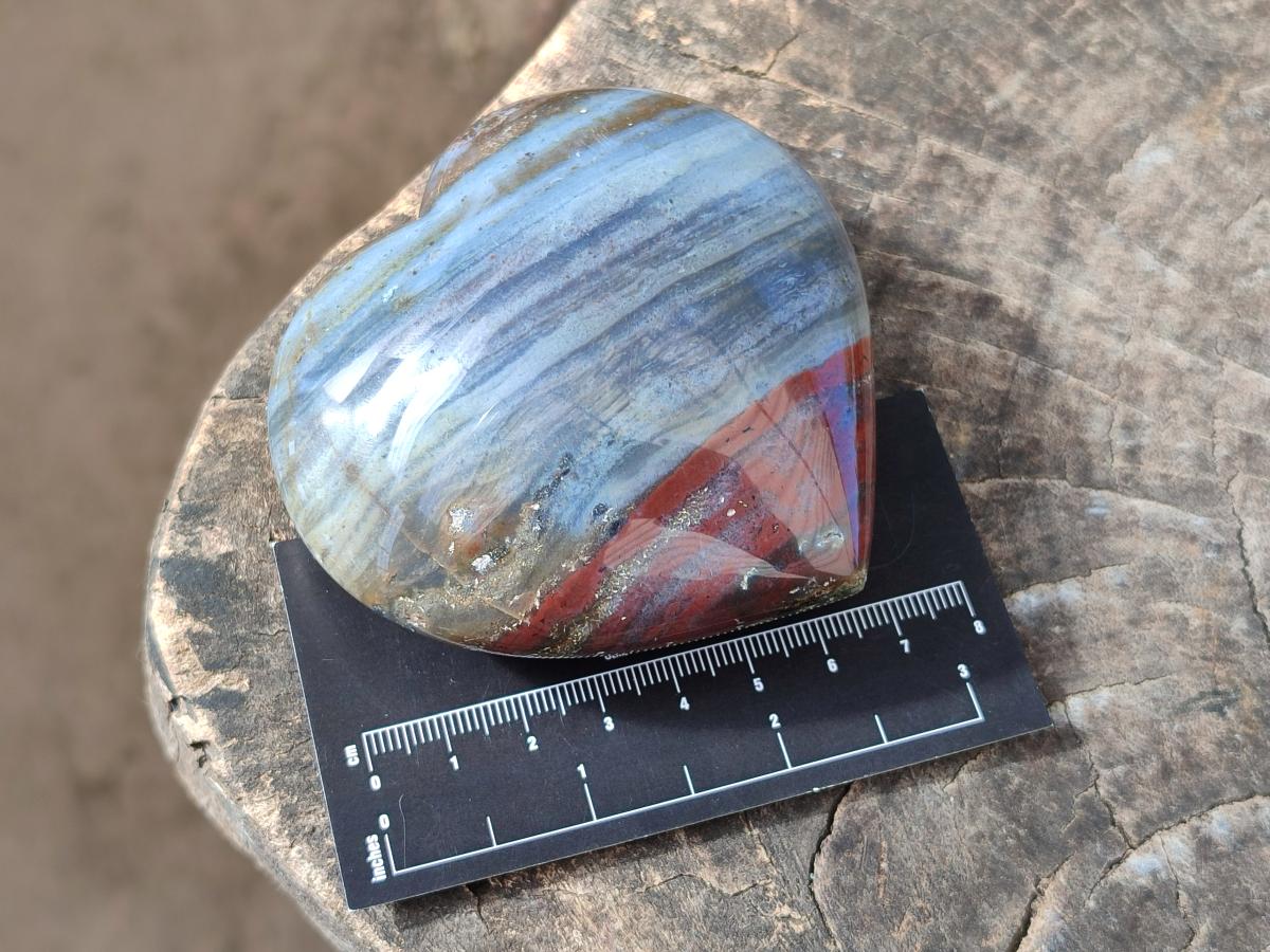 Polished Ocean Jasper Hearts x 6 From Northwest Coast, Madagascar - Toprock Gemstones and Minerals 