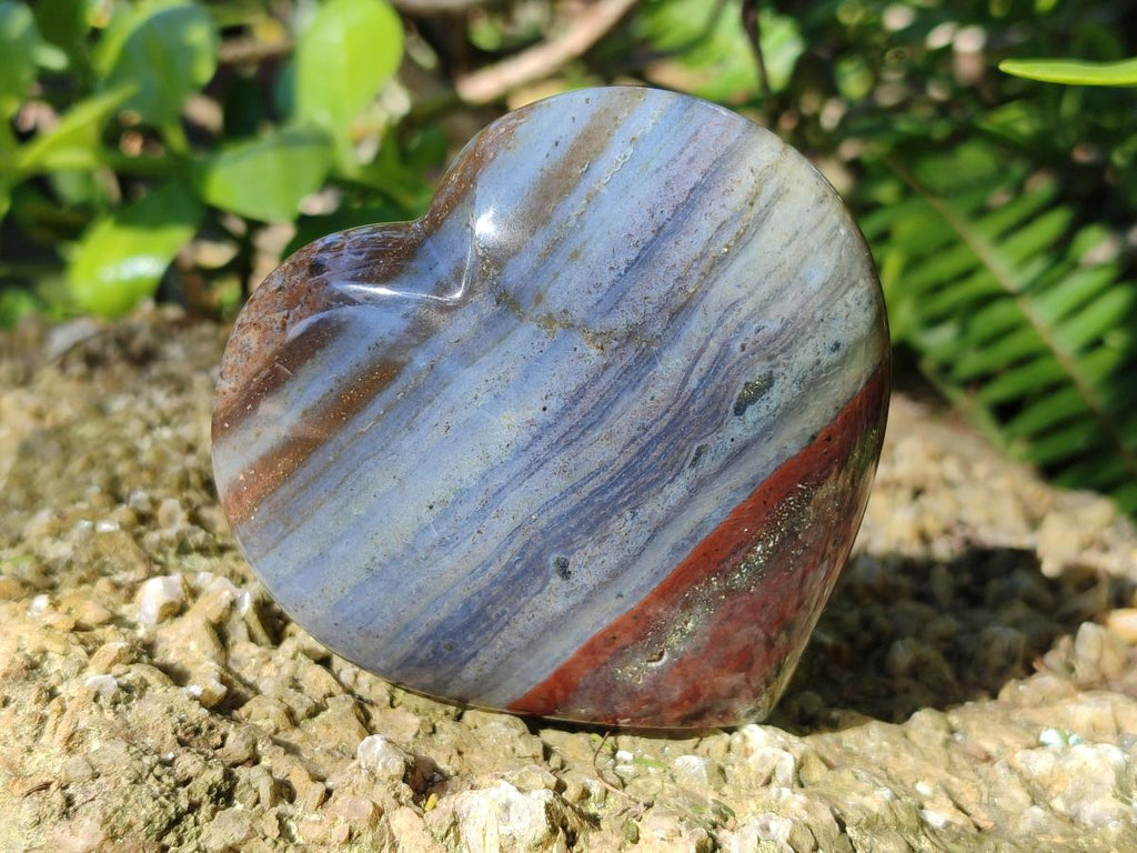 Polished Ocean Jasper Hearts x 6 From Northwest Coast, Madagascar - Toprock Gemstones and Minerals 