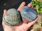 Polished Ocean Jasper Hearts x 6 From Northwest Coast, Madagascar - Toprock Gemstones and Minerals 