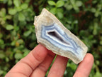 Polished On One Side Blue Lace Agate Geodes x 12 From Nsanje, Malawi - Toprock Gemstones and Minerals 