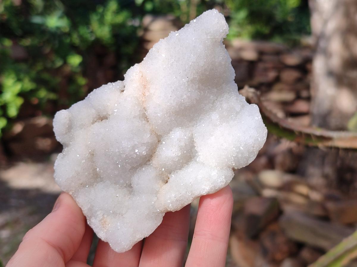 Polished Drusy Cristobalite Snow White Quartz clusters x 12 From Madagascar - Toprock Gemstones and Minerals 