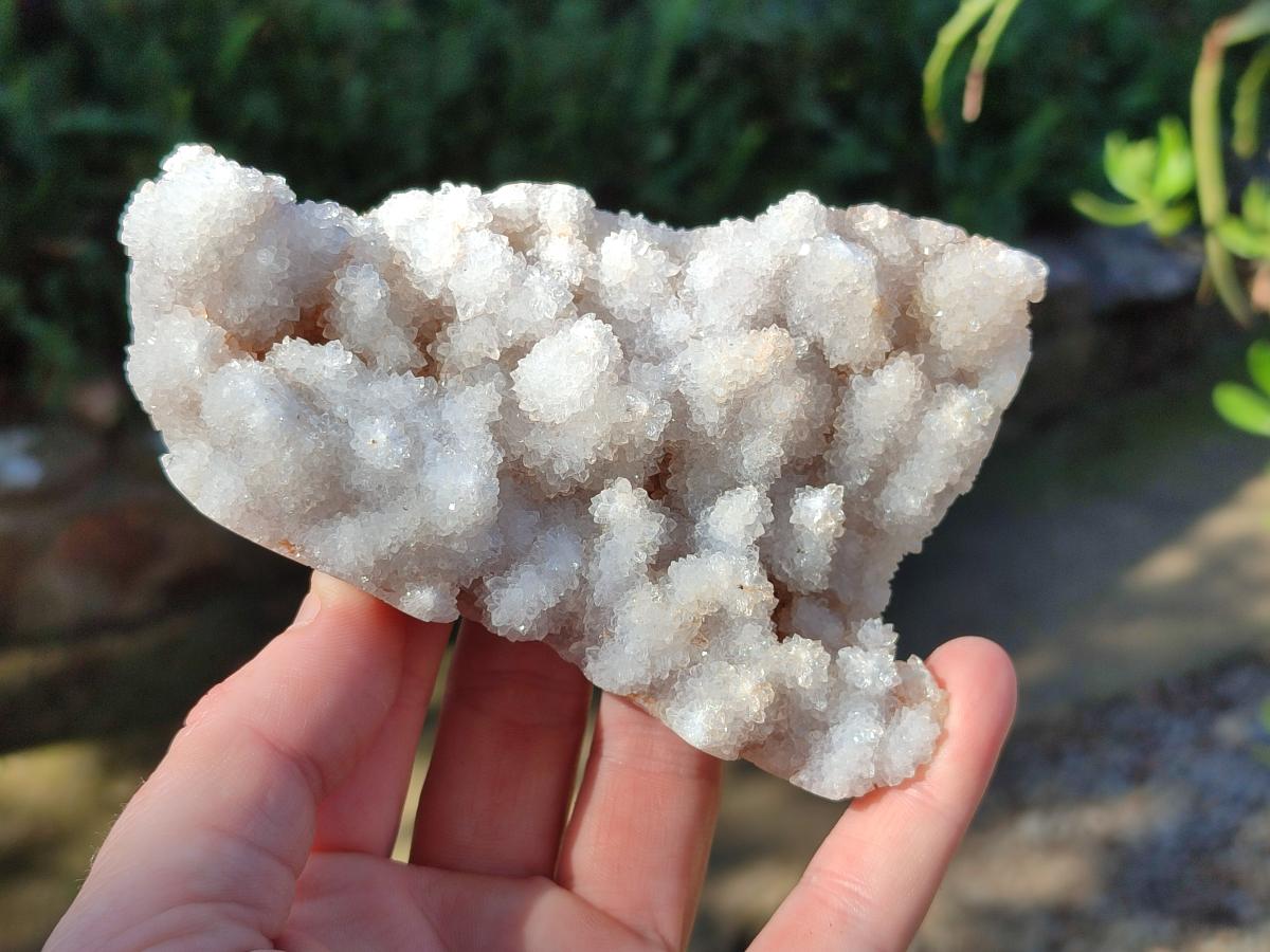 Polished Drusy Cristobalite Snow White Quartz clusters x 12 From Madagascar - Toprock Gemstones and Minerals 