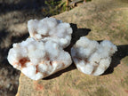 Polished Drusy Cristobalite Snow White Quartz clusters x 12 From Madagascar - Toprock Gemstones and Minerals 