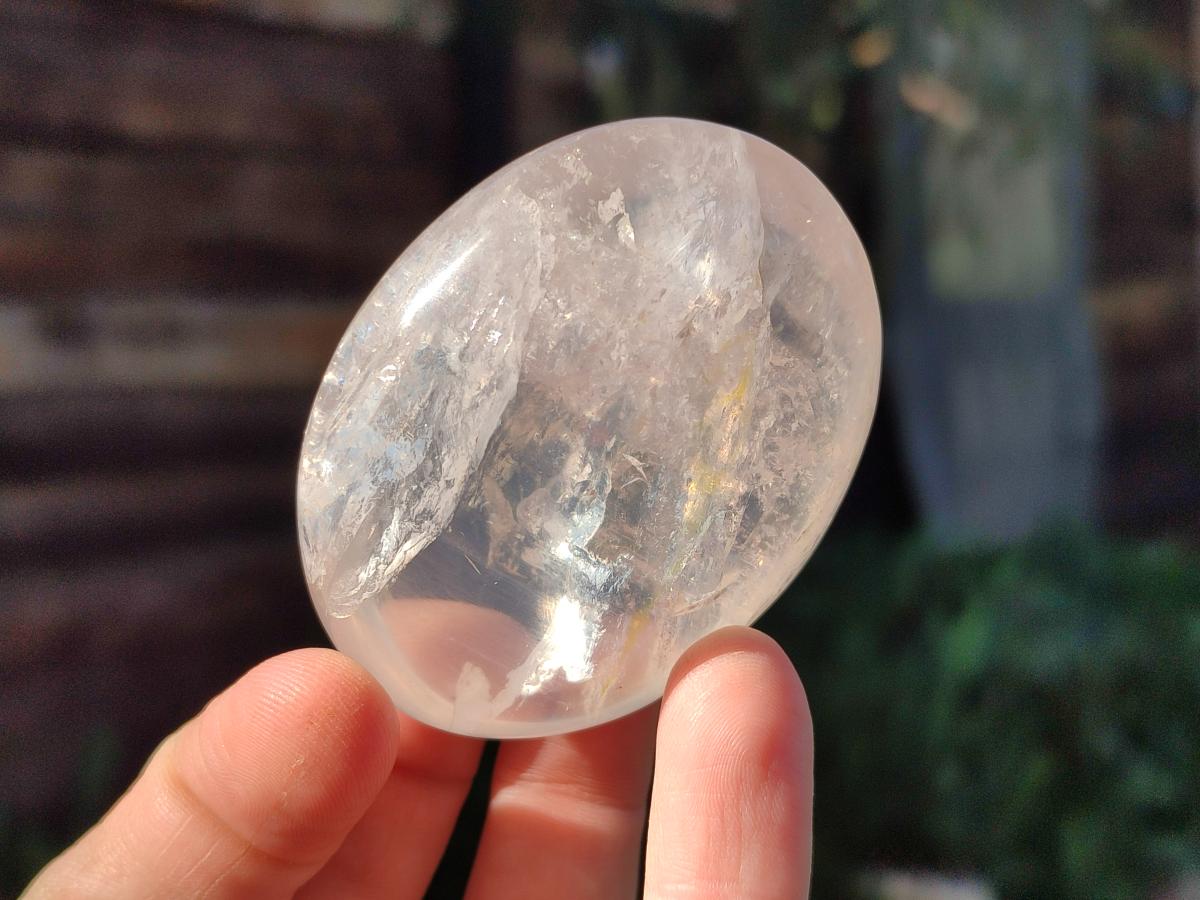 Polished Gemmy Rose Quartz Palm Stones x 24 From Madagascar - Toprock Gemstones and Minerals 