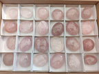 Polished Gemmy Rose Quartz Palm Stones x 24 From Madagascar - Toprock Gemstones and Minerals 
