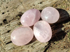 Polished Gemmy Rose Quartz Palm Stones x 24 From Madagascar - Toprock Gemstones and Minerals 