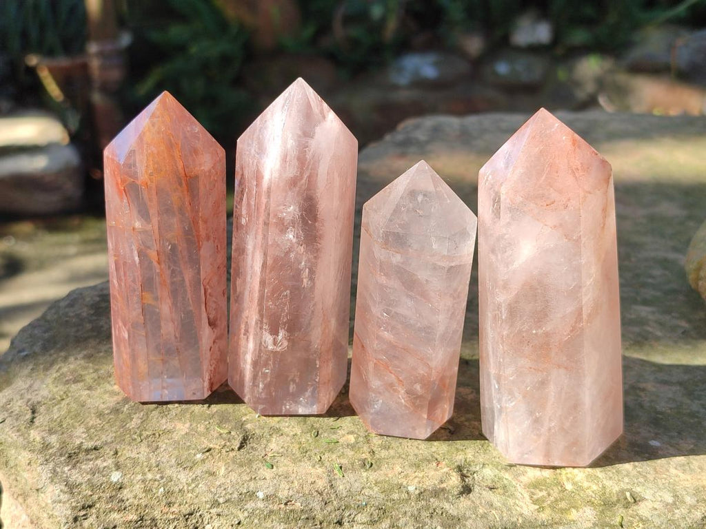 Polished Red Hematoid Quartz Display Crystals x 12 From Ambatondrazaka, Madagascar - Toprock Gemstones and Minerals 