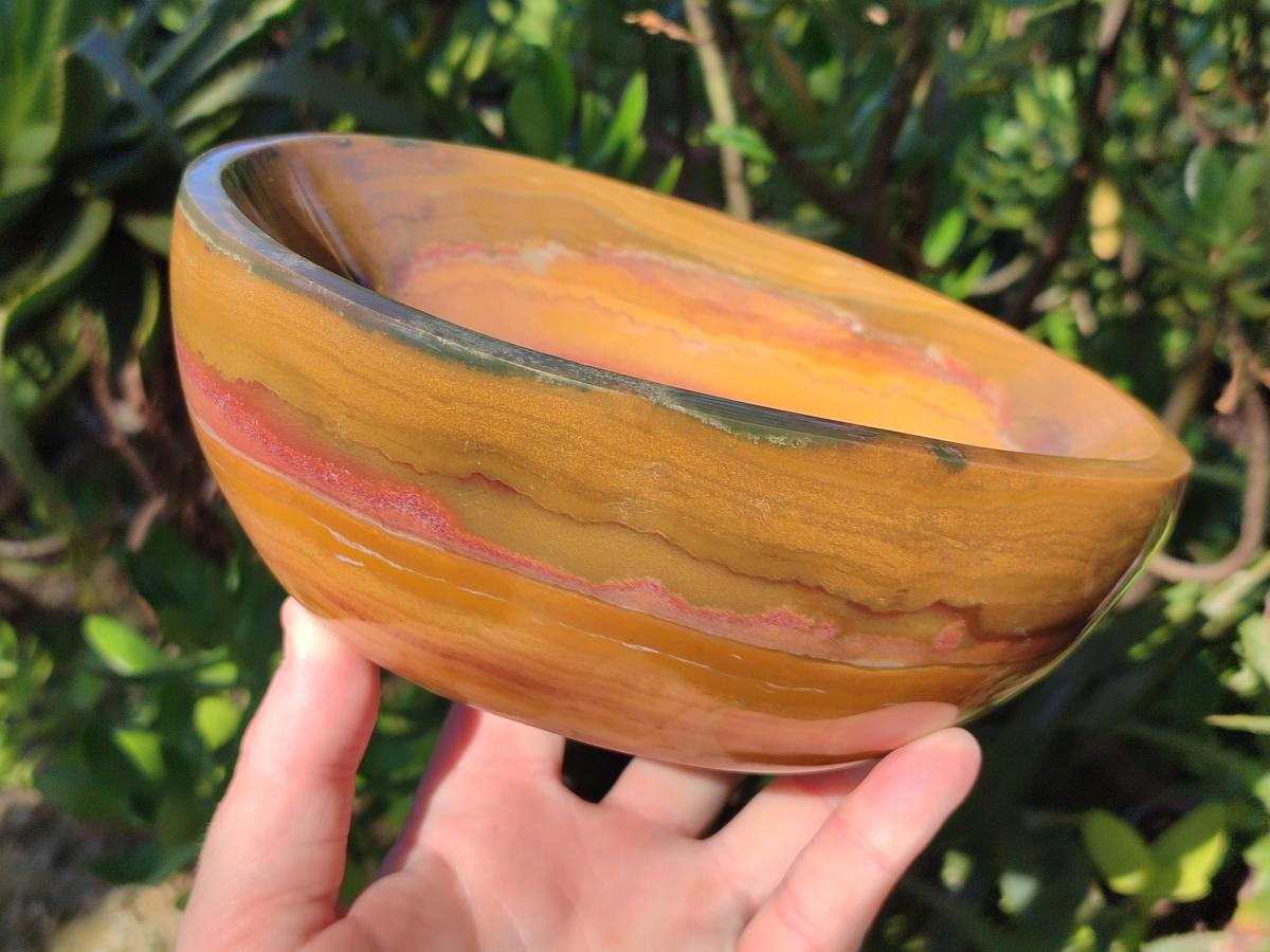 Polished Ocean Jasper Bowls x 2 From Northwest Coast, Madagascar - Toprock Gemstones and Minerals 