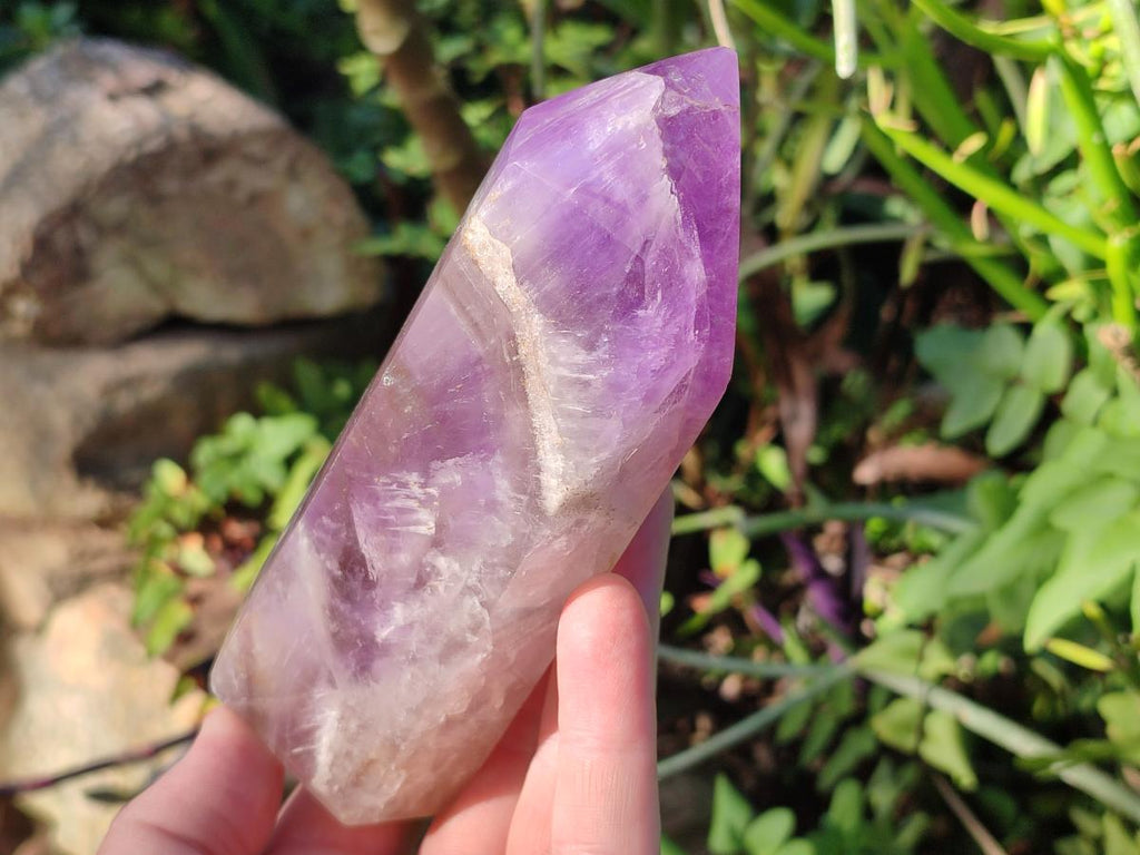 Polished Chevron Amethyst Display Crystals x 2 From Madagascar - Toprock Gemstones and Minerals 
