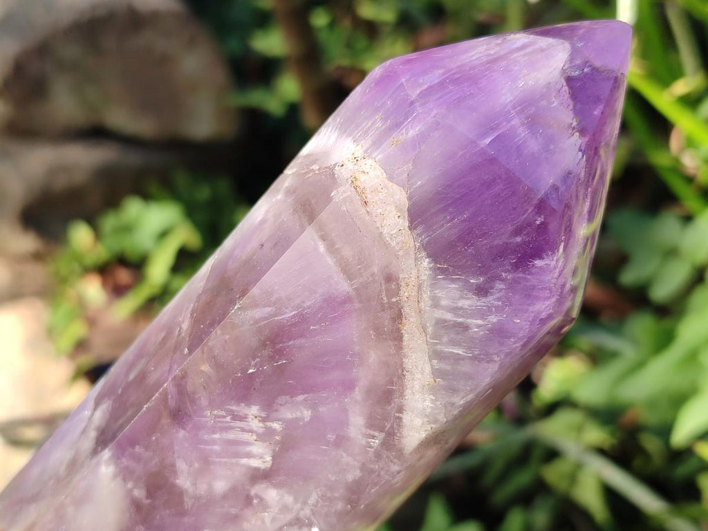 Polished Chevron Amethyst Display Crystals x 2 From Madagascar - Toprock Gemstones and Minerals 