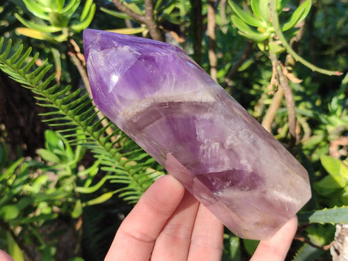 Polished Chevron Amethyst Display Crystals x 2 From Madagascar - Toprock Gemstones and Minerals 