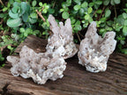 Natural Drusy Quartz Coated Calcite Cluster Specimens x 3 From Albert's Mountain, Lesotho - Toprock Gemstones and Minerals 