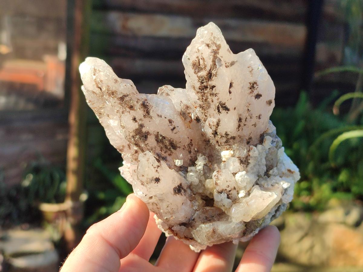 Natural Drusy Quartz Coated Calcite Cluster Specimens x 3 From Albert's Mountain, Lesotho - Toprock Gemstones and Minerals 