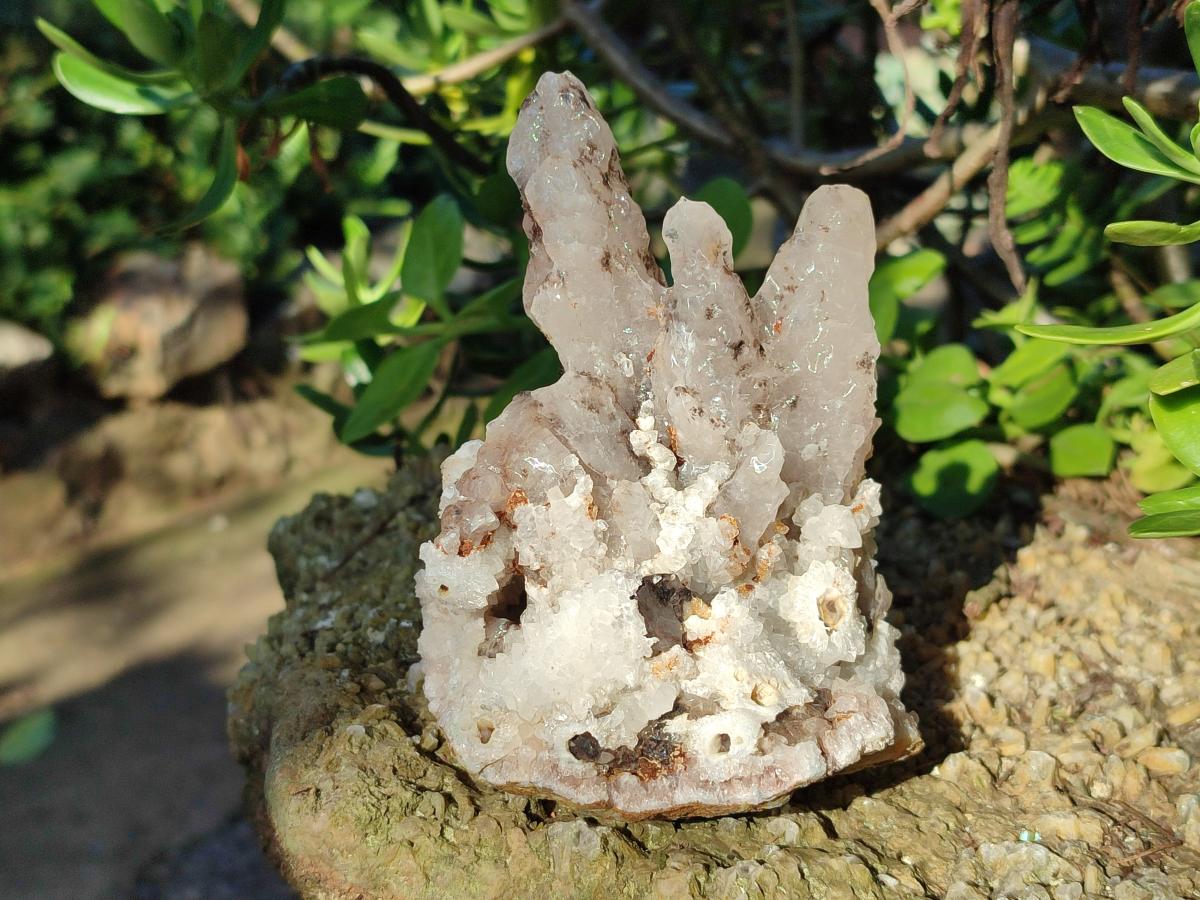 Natural Drusy Quartz Coated Calcite Cluster Specimens x 3 From Albert's Mountain, Lesotho - Toprock Gemstones and Minerals 