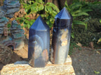 Polished Banded Agate Display Crystals x 2 From Madagascar - Toprock Gemstones and Minerals 