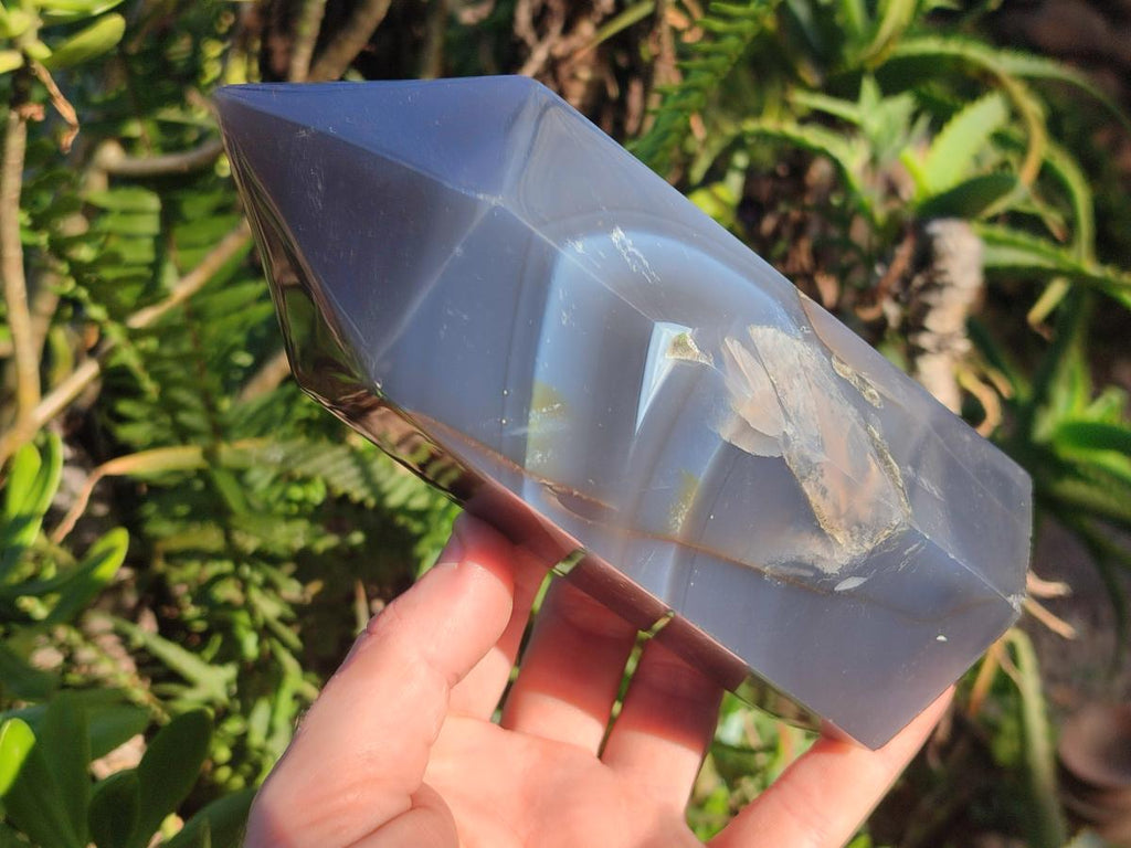 Polished Banded Agate Display Crystals x 2 From Madagascar - Toprock Gemstones and Minerals 
